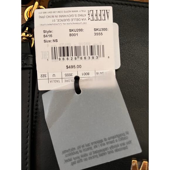 MOSCHINO Couture Logo Zip Pouch Wristlet Black Leather With Dust bag NWT - Picture 4 of 12